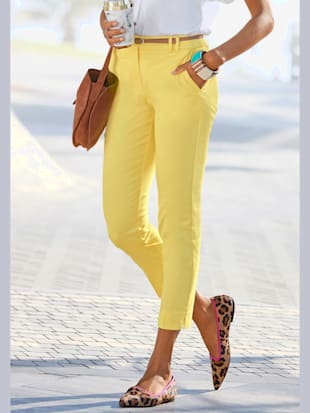 Pantalon chino décontracté, couleur jaune - HELLINE