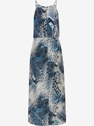 Robe longue encolure ronde légèrement froncée (Image 6)