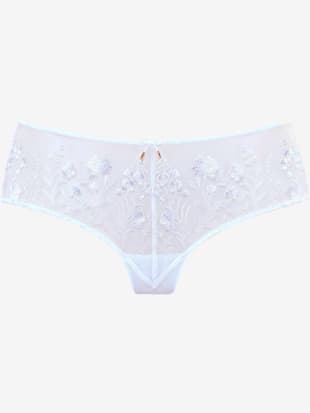 Tanga panty féminin avec de belles fleurs en dentelle brodée élégante