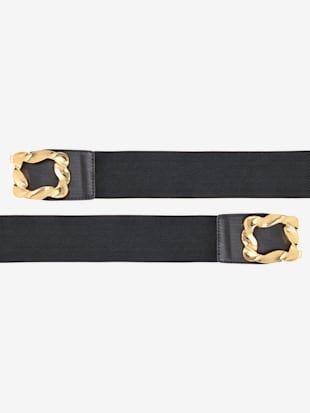 Élégante ceinture avec boucle couleur or à crochets