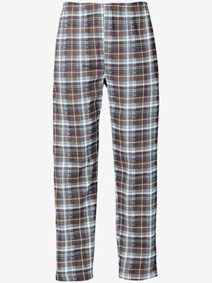 Pyjama à carreaux avec col en v et poche poitrine