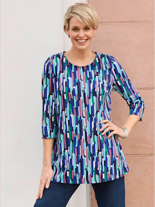 T-shirt long coupe en a affinante (Image 1)