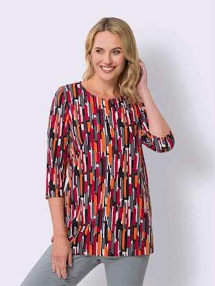 T-shirt long coupe en a affinante