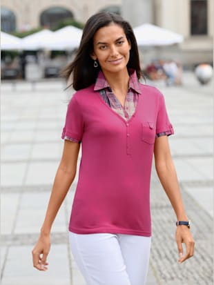 T-shirt 2 en 1 look superposé décontracté - fuchsia - 46 - Witt
