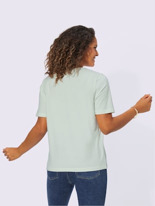 T-shirt à encolure ronde encolure ronde passepoilée