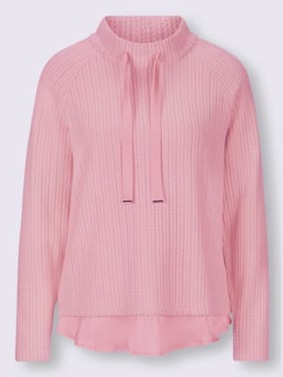 Sweat-shirt tricot torsadé tendance