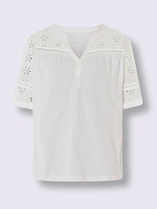 T-shirt en dentelle dentelle florale ajourée (Image 4)