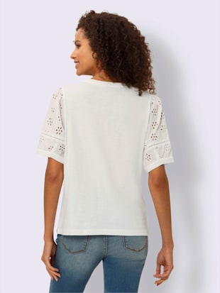 T-shirt en dentelle dentelle florale ajourée (Image 3)