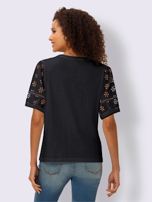 T-shirt en dentelle dentelle florale ajourée (Image 3)