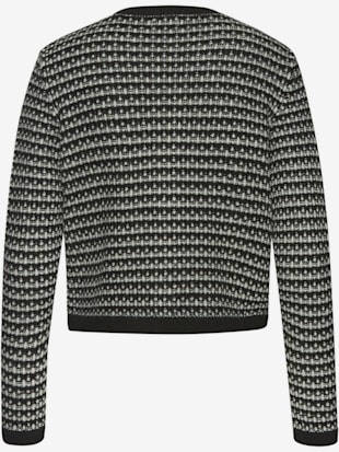 Veste en tricot motif à carreaux tendance