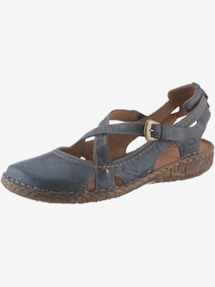 Sandales boucle réglable, couleur bleu jean - HELLINE