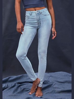 Jegging en jean jegging taille haute, coupe skinny (Image 1)