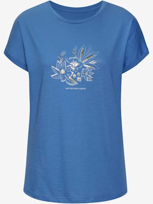 T-shirt imprimé brillant, doré et estival devant (Image 3)