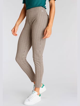 Legging caleçon ajouré à petits carreaux pepita