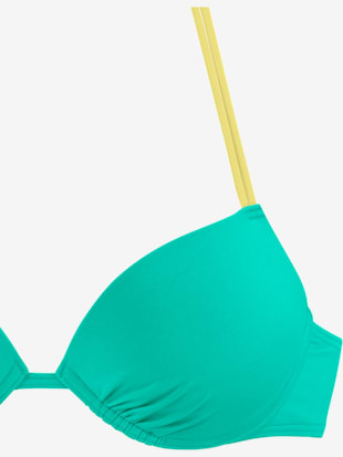 Haut de bikini push-up design contrasté