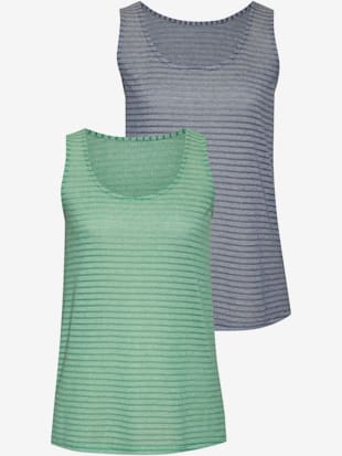 Debardeur tricot jacquard léger à rayures (Image 6)