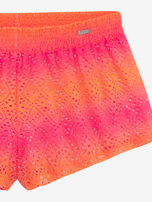 Short de bain broderie ajourée tendance avec dégradé de couleurs (Image 3)