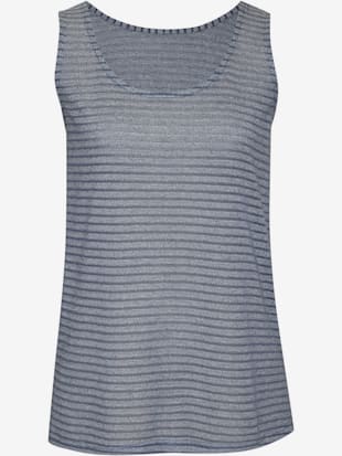 Debardeur tricot jacquard léger à rayures (Image 3)