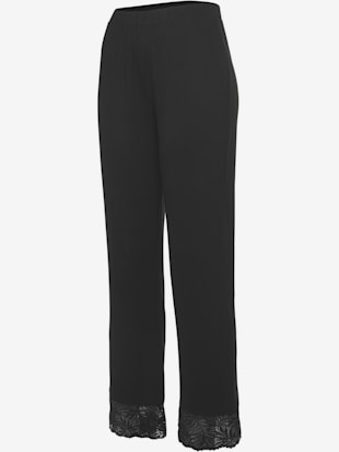 Pantalon de nuit long avec détails en dentelle