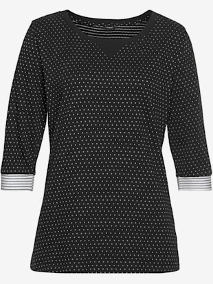 Pyjama corsaire pyjama court au design noir/blanc