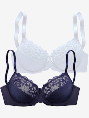 Soutien-gorge à armatures lot de 2 jolis soutiens-gorge en dentelle petite fleur (sans garnissage)