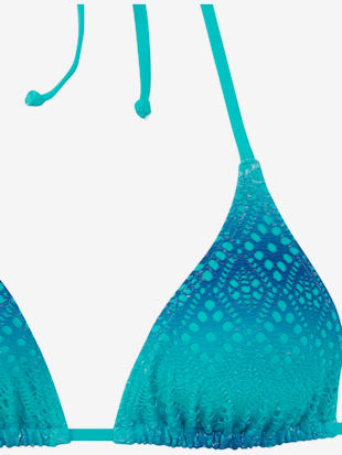 Bikini triangle broderie ajourée tendance avec dégradé de couleurs (Image 3)