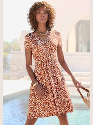 Robe en jersey encolure en v dégagée (Image 1)