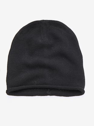 Beanie bonnet en tricot fin avec bord roulé tendance