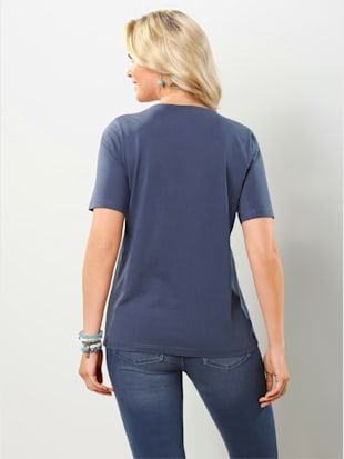 T-shirt à manches courtes motif papillon fantaisie - bleu jean - 48 - Witt