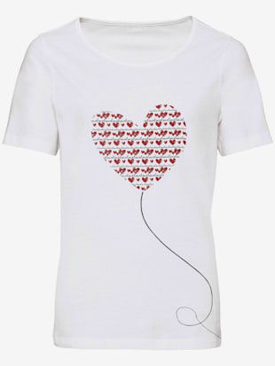 T-shirt avec motifs coeurs