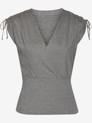 Débardeur en tricot encolure en v aspect superposé (Image 3)