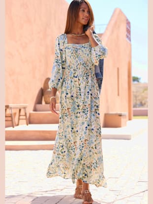 Robe longue manches 3/4 larges