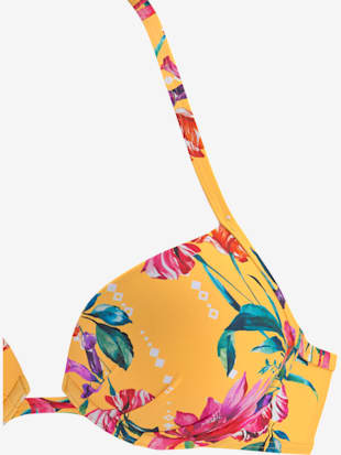 Haut de bikini push-up imprimé floral moderne