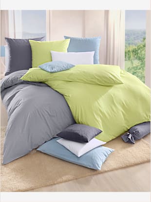 Linge de lit seersucker léger, couleur bleu - HELLINE