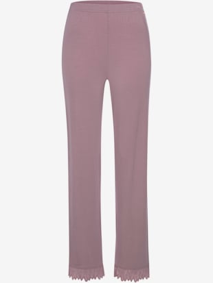 Pantalon de nuit pantalon long avec détails en dentelle