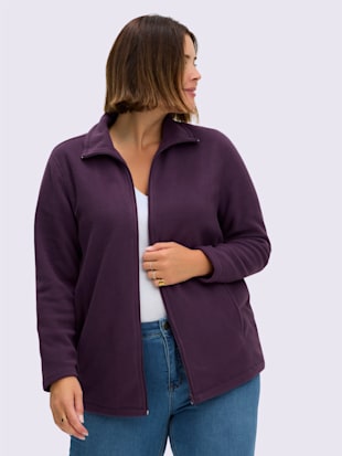 Veste polaire féminine uni col à revers (Image 1)