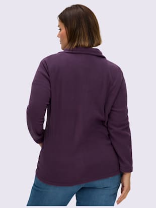 Veste polaire féminine uni col à revers (Image 2)