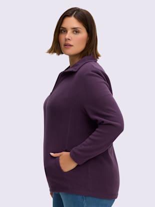 Veste polaire féminine uni col à revers (Image 5)