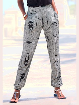 Pantalon en jersey léger avec ceinture élastique (Image 1)