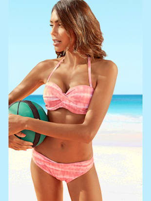 Haut de maillot de bain à armatures imprimé, effet de couleur différent pour chaque pièce (Image 1)
