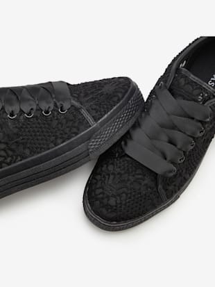 Baskets sneakers avec dentelle tendance et semelle compensée légère (Image 6)