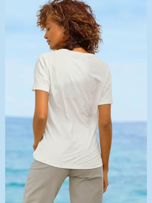 T-shirt encolure ronde avec bords côtes (Image 3)