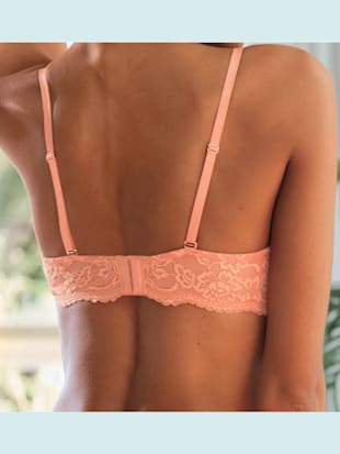 Soutien-gorge multiway soutien-gorge à coques féminin avec nœud décoratif et superbe accessoire brillant devant au centre (Image 1)