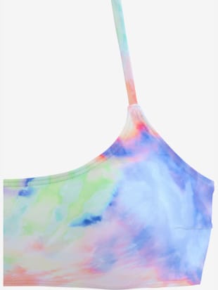 Bikini bustier imprimé – effet de couleur différent pour chaque pièce