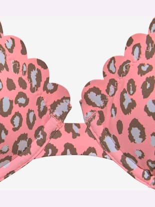 Haut de maillot de bain à armatures imprimé animal coloré