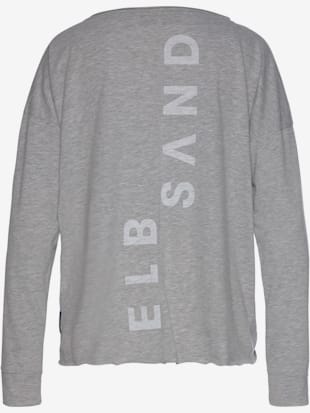 T-shirt manches longues encolure ronde avec bord roulé
