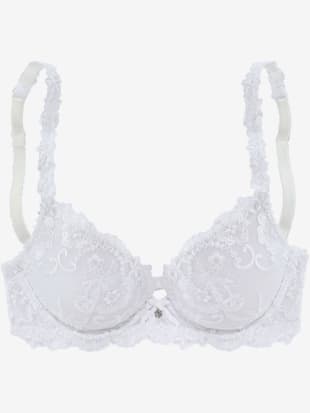 Soutien-gorge push-up féminin avec petit nœud fin et joli accessoire brillant (Image 1)