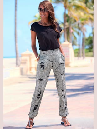 Pantalon en jersey léger avec ceinture élastique (Image 3)