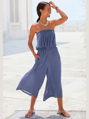 Combinaison bandeau haut smocké