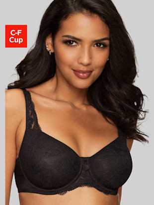 Soutien-gorge minimiseur féminin avec accessoire chic au centre devant